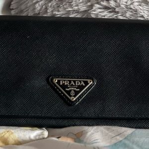 *AUTHENTIC* Prada black large Saffiano leather wallet